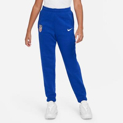 Nike USA Fleece Soccer Pants Youth Old Royal/White