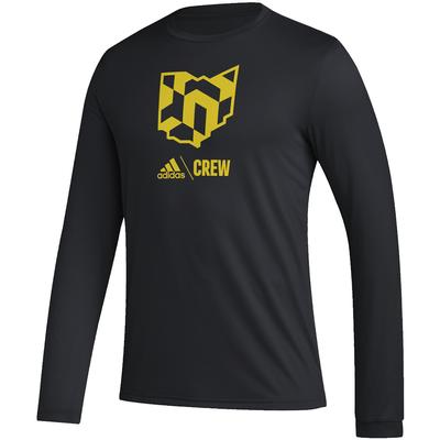 adidas Columbus Crew Pre-Game Long Sleeve Tee BLACK/YELLOW