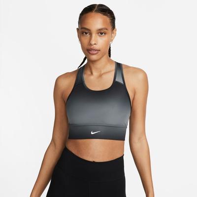 Women's Nike Swoosh Run Longline Sports Bra BLACK