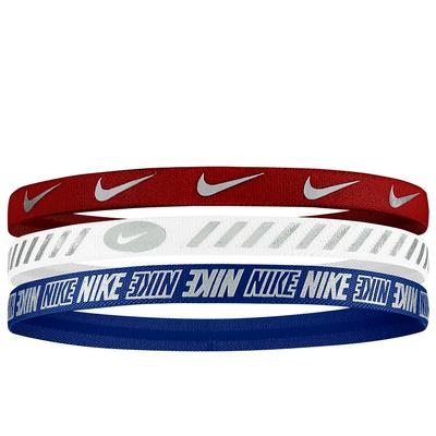 Nike Headbands 3.0 3pk Metallic RED/WHITE/ROYAL