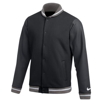 Men's Nike Letterman Jacket BLACK/ANTHRACITE/WHT