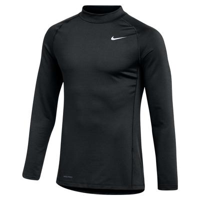 Men's Nike Pro Long-Sleeve Mock-Neck Top BLACK