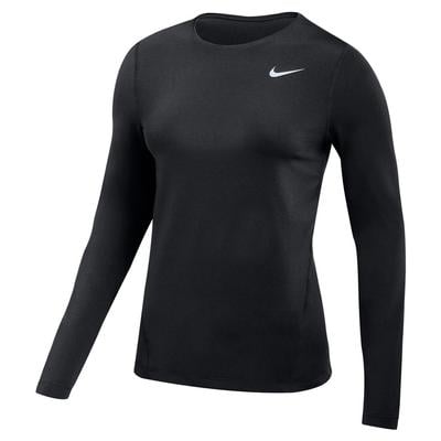 Women's Nike Pro Long-Sleeve Mesh Top BLACK