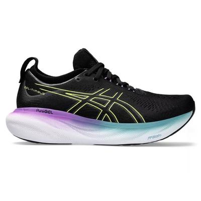 Women's Asics Nimbus 25 BLACK/GLOW_YELLOW