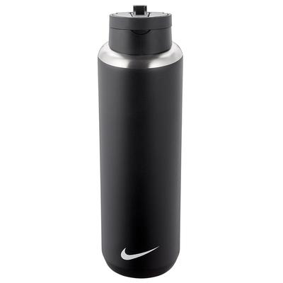 Nike Stainless Steel Recharge Straw Bottle 32oz. BLACK/BLACK/WHITE