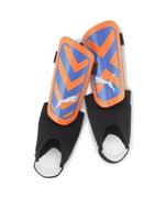 Puma Ultra Light Ankle Shin Guard: Orange/Blue Glimmer
