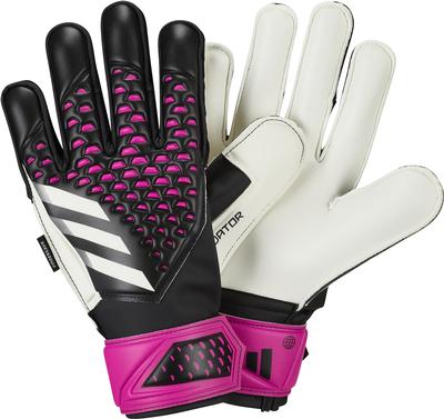 adidas Predator Match Fingersave Goalkeeper Gloves Youth Blk/Wht/Shock Pink