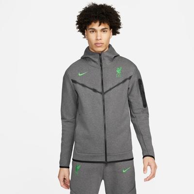 Nike Liverpool FC Tech Fleece Windrunner Men's Full-Zip Hoodie Charcoal/Green