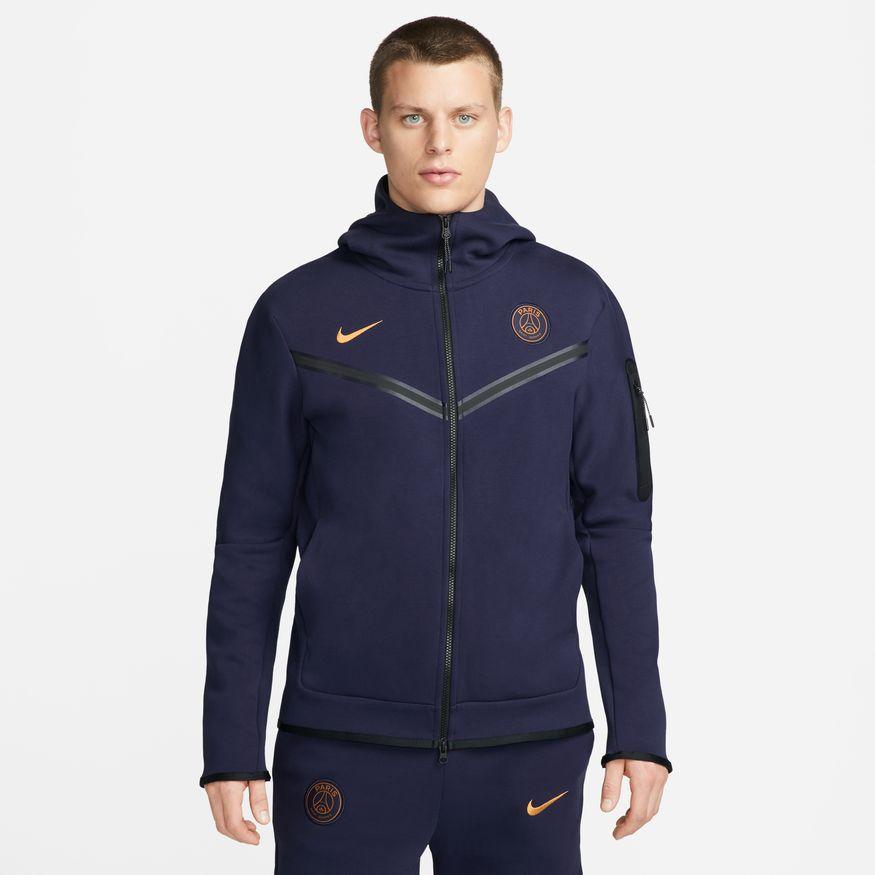 Opiaat Groene achtergrond Intimidatie Nike Paris Saint-Germain Tech Fleece Windrunner Men's Full-Zip Hoodie