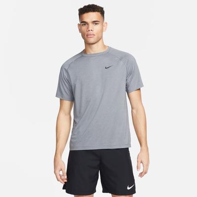 Men's Nike Ready Short-Sleeve Top BLACK/HTR/BLACK