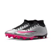 Nike Zoom Mercurial Superfly 9 Academy XXV FG: Silver/Pink/Volt