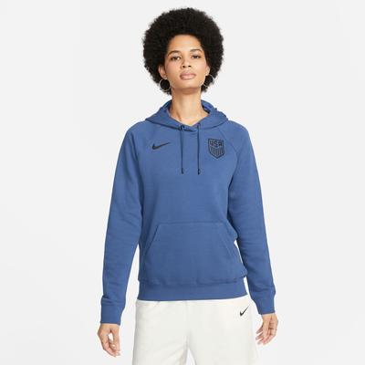 Nike U.S. Women's Pullover Fleece Soccer Hoodie Mystic Navy/Black