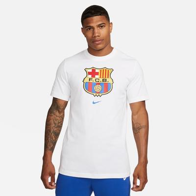 Nike FC Barcelona Crest T-Shirt WHITE