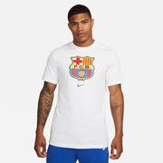 Nike FC Barcelona Crest T-Shirt: White