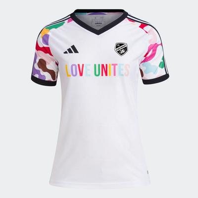 adidas FC Cincinnati Pride Prematch Jersey Women's WHITE/MULTI