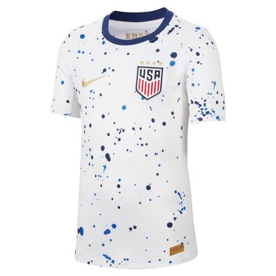 Nike USA Home Stadium Jersey 4-Star Youth 2023 WHITE/BLUE/GOLD