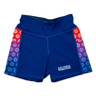 Women's Bend Booty Pocket Short Air Force Marathon BLUE/RED