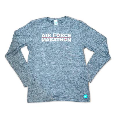 Men's Performance Tech Long-Sleeve Air Force Marathon HEATHER_GRAY