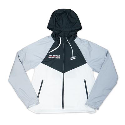 Women's Nike Windrunner Jacket Air Force Marathon BLACK/WHITE/WOLF