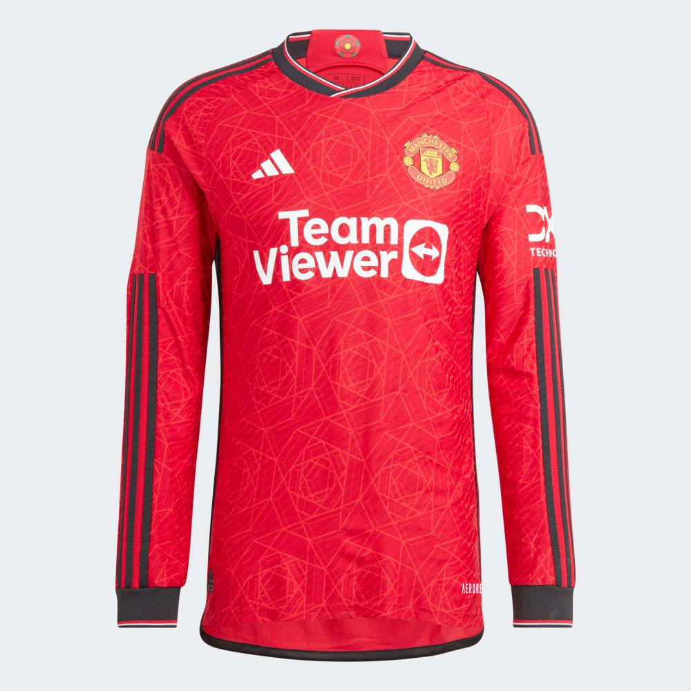  Adidas Manchester United 23/24 Long Sleeve Home Jersey