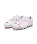 Puma Attacanto FG Youth: White/Fire Orchid