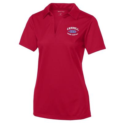 Women's Carroll XC Active Textured Polo TRUE_RED