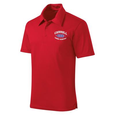 Men's Carroll XC Active Textured Polo TRUE_RED