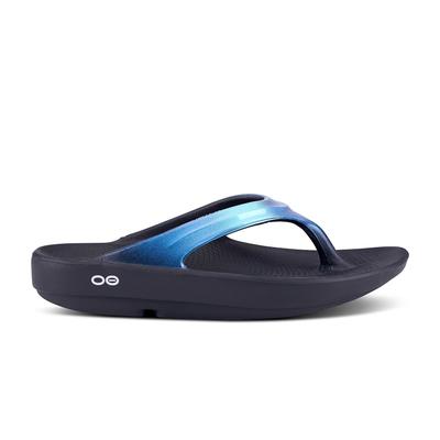 Women's Oofos OOlala Thong Luxe BLACK/ATLANTIS