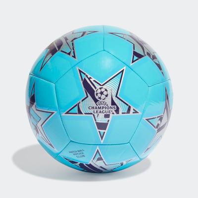 adidas UEFA Champion's League Club Soccer Ball Bright Cyan/Dark Pur