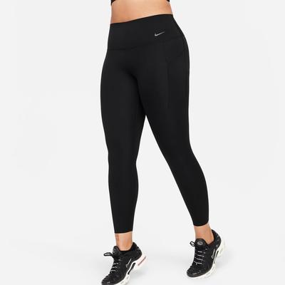Women's Nike Universa High-Waisted 7/8 Leggings with Pockets BLACK/BLACK
