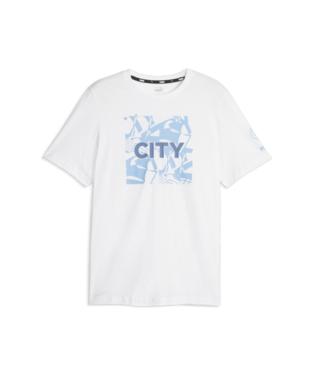 Puma Manchester City FC FtblCore Graphic Tee WHITE/BLUE