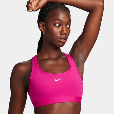 Women's Nike Swoosh Light Support Non-Padded Sports Bra FIREBERRY/WHITE
