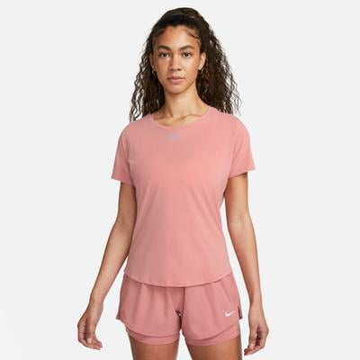 Women's Nike One Luxe Short-Sleeve Top RED_STARDUST