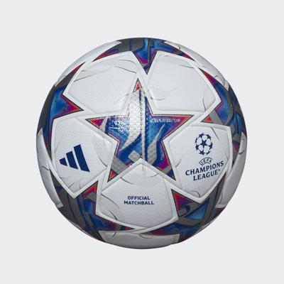 adidas UEFA Champion's League Pro Soccer Ball White/Silver/Cyan