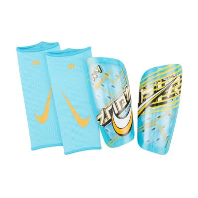 Nike Kylian Mbappe KM Mercurial Lite Soccer Shin Guards Blue/Sundial/White