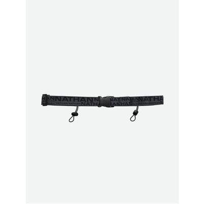 Nathan Race Number Belt Nutrition Waist Belt CHARCOAL/BLACK