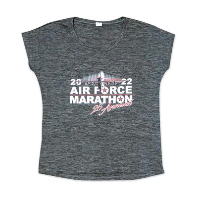 Women's Electric Heather Short-Sleeve 2022 Air Force Marathon GREY_BLACK_ELECTRIC