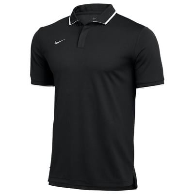 Men's Nike UV Collegiate Short-Sleeve Polo BLACK/WHITE