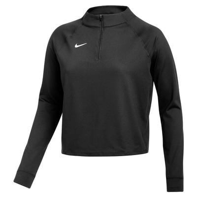 Women's NikeCourt Victory Long-Sleeve Half-Zip BLACK