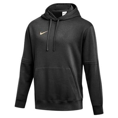 Men's Nike Club Fleece Pullover Hoodie BLACK/TEAM_GOLD