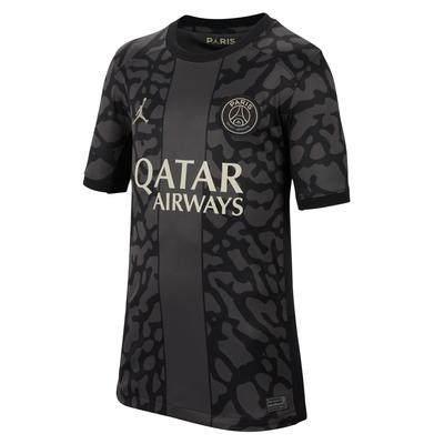 Nike Paris Saint-Germain 2023/24 Stadium Third Jordan Dri-FIT Soccer Jersey Youth ANTHRACITE/BLACK