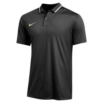 Men's Nike Short-Sleeve Coach Polo BLACK/WHITE/GOLD