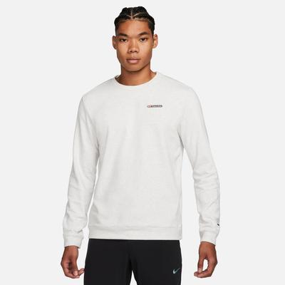 Men's Nike Track Club Fleece Long-Sleeve Crew Neck Sweatshirt