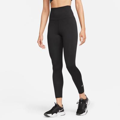 Women's Nike Therma-FIT One High-Waisted 7/8 Leggings BLACK/WHITE