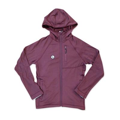 Women's Runners Plus Waffle Hooded Jacket VINEYARD_WINE