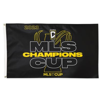 MLS CUP CHAMPIONS COLUMBUS CREW COLUMBUS CREW MLS CUP CHAMPIONS FLAG - DELUXE 3' X 5' YELLOW/BLACK