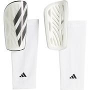 adidas Tiro League Shin Guard: White/Black/Silver