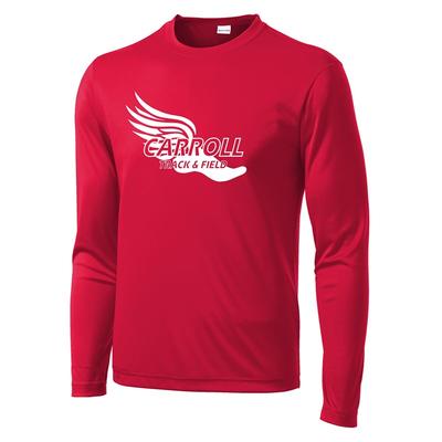 Men's Carroll Track Competitor Long-Sleeve Tech Tee TRUE_RED
