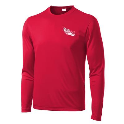 Men's Carroll Track Competitor Long-Sleeve Tech Tee TRUE_RED/LC