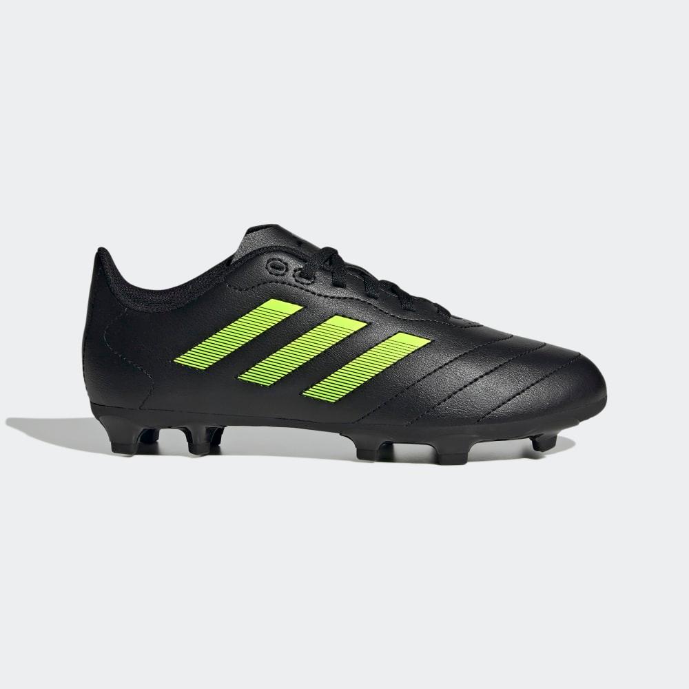 adidas Youth Goletto VIII Firm Ground Soccer Cleats - Core Black/Lucid Lemon/Core Black / 11K